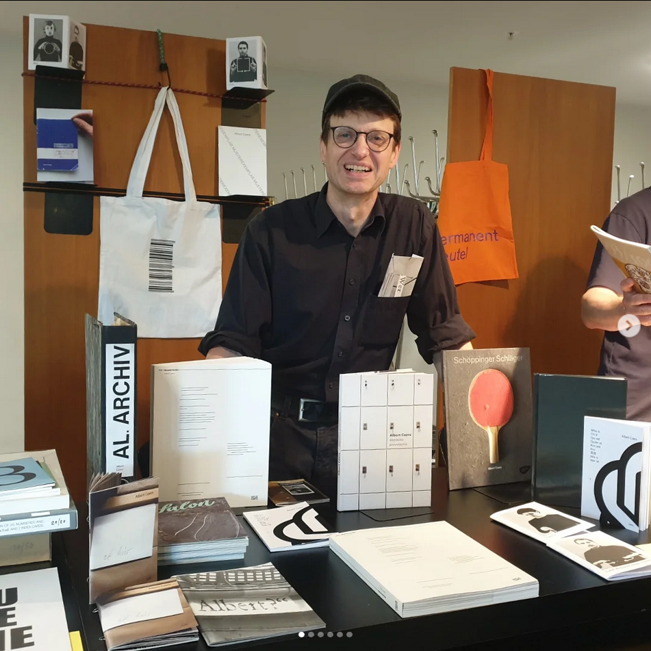 Albert Coers' table at Miss Read 2025