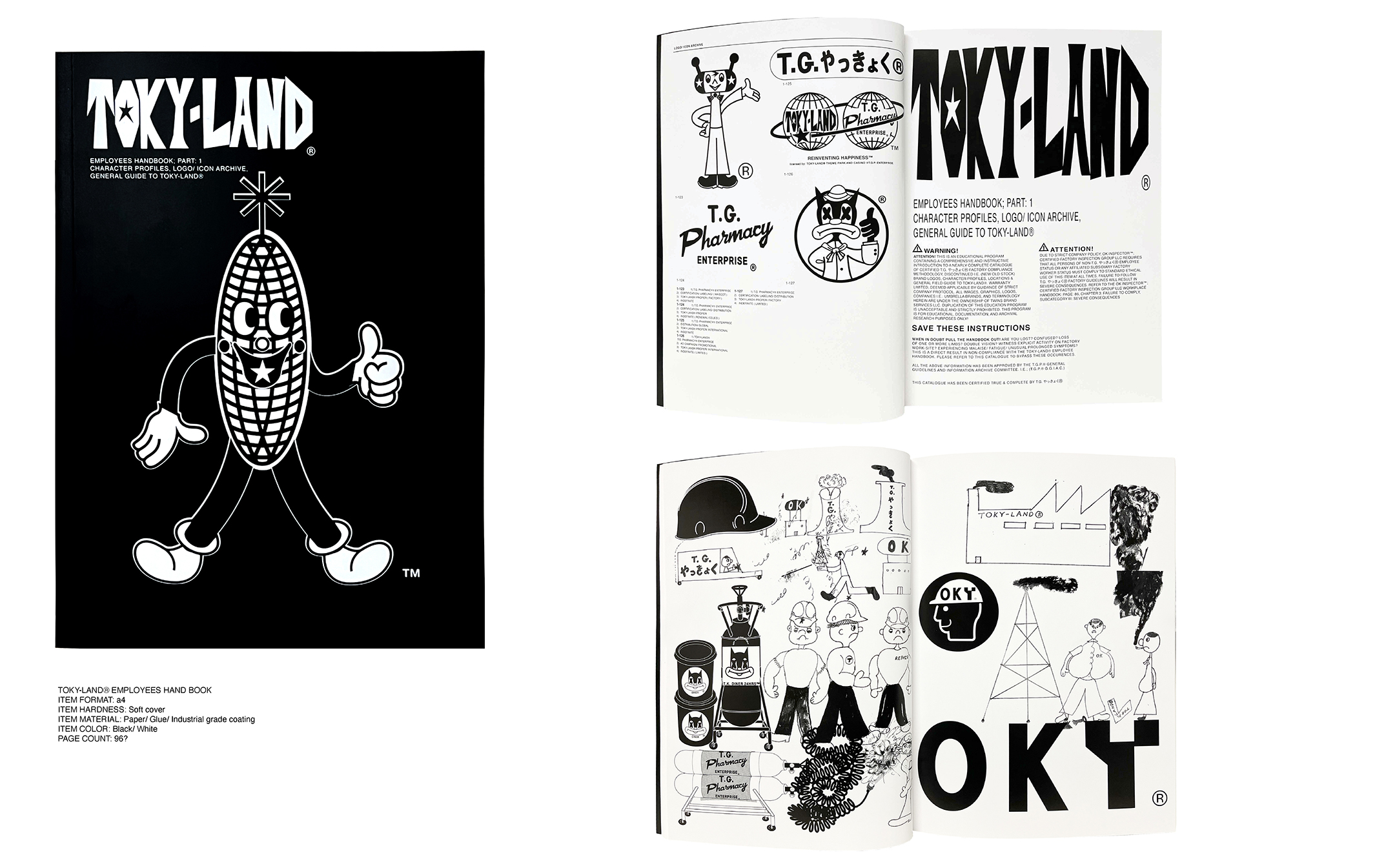 TOKY-LAND EMPLOYEES HANDBOOK; PART: 1 CHARACTER PROFILES, LOGO/ ICON ARCHIVE, GENERAL GUIDE TO TOKY-LAND®