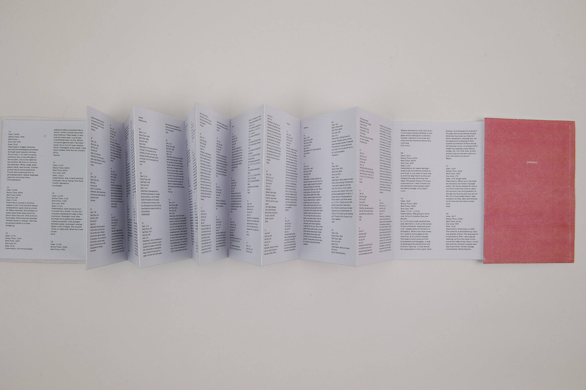 Notes from The Upper Deck: a score and durational performance