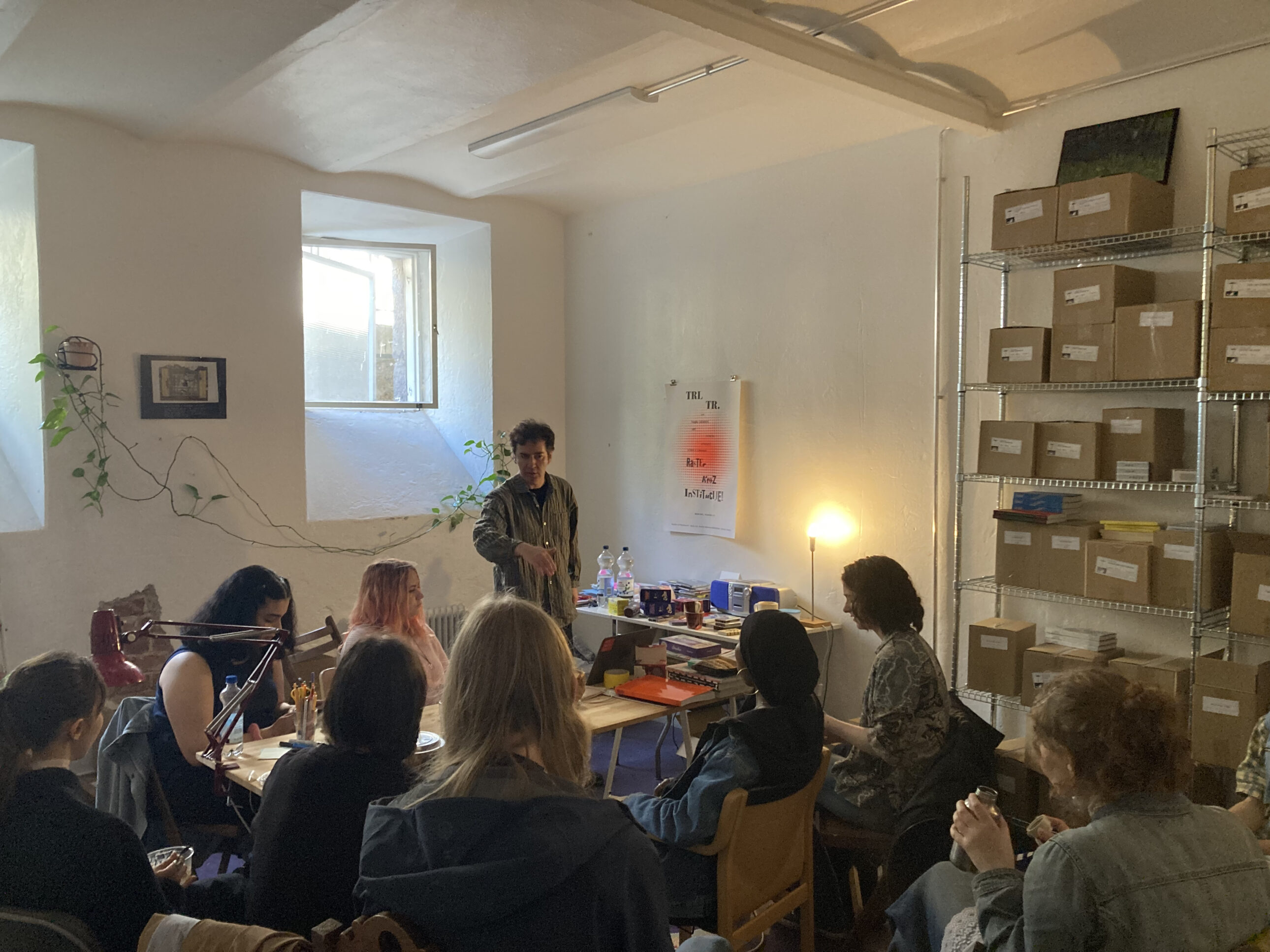 Workshop with the Publics Youth at Rab-Rab Press studio, Helsinki, May 2025.